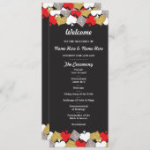 ラスベガスカジノグリッターカード結婚式プログラム プログラム (正面/裏面)