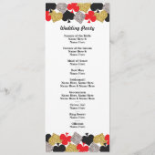 ラスベガスカジノグリッターカード ウェディングプログラム プログラム (裏面)