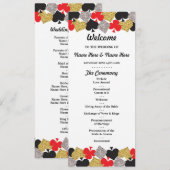 ラスベガスカジノグリッターカード ウェディングプログラム プログラム (正面/裏面)