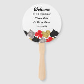 ラスベガスカジノグリッター結婚式 プログラムファン ハンドファン (正面)