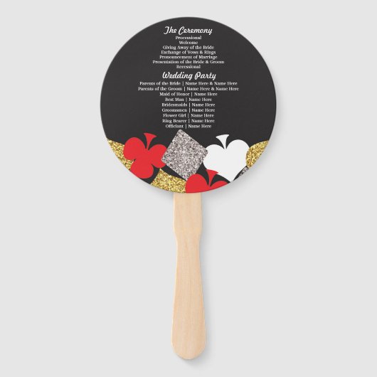 ラスベガスカジノグリッター結婚式 プログラムファン ハンドファン (裏面)