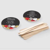 ラスベガスカジノグリッター結婚式 プログラムファン ハンドファン (組立なし)