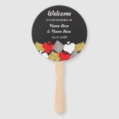 ラスベガスカジノグリッター結婚式 プログラムファン ハンドファン (正面)