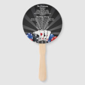 ラスベガスカジノサイコロ結婚式 プログラムファン ハンドファン (裏面)