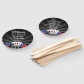 ラスベガスカジノサイコロ結婚式 プログラムファン ハンドファン (組立なし)