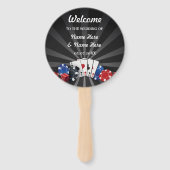 ラスベガスカジノサイコロ結婚式 プログラムファン ハンドファン (正面)