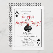 ラスベガスカジノサプライズバースデーパーティー 招待状 (正面/裏面)