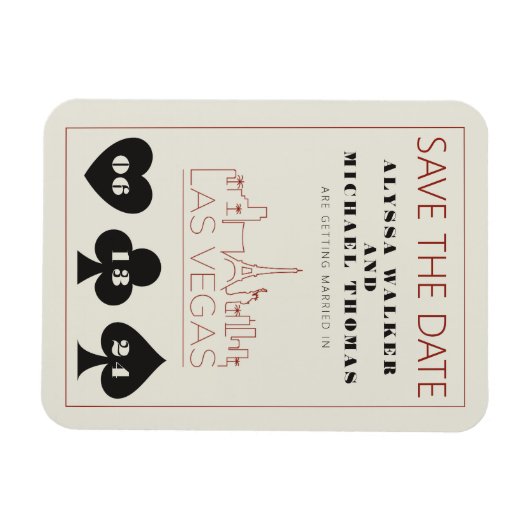 ラスベガスカジノスカイラインウェディングザデイトを保存 マグネット (横)