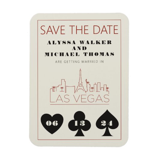 ラスベガスカジノスカイラインウェディングザデイトを保存 マグネット (縦)