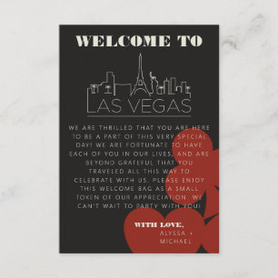 ラスベガスカジノスカイライン結婚のウェルカムバッグカード エンクロージャーカード