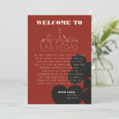 ラスベガスカジノスカイライン結婚のウェルカム旅程 招待状 (スタンド正面)