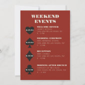 ラスベガスカジノスカイライン結婚のウェルカム旅程 招待状 (裏面)