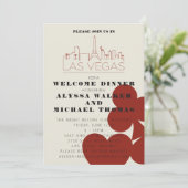 ラスベガスカジノスカイライン結婚のリハーサルディナー 招待状 (スタンド正面)