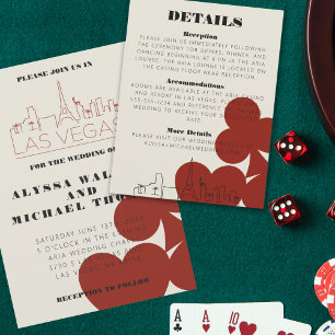 ラスベガスカジノスカイライン結婚の詳細カード エンクロージャーカード