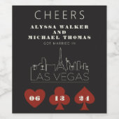 ラスベガスカジノスカイライン結婚ズ ワインラベル (シングルラベル)