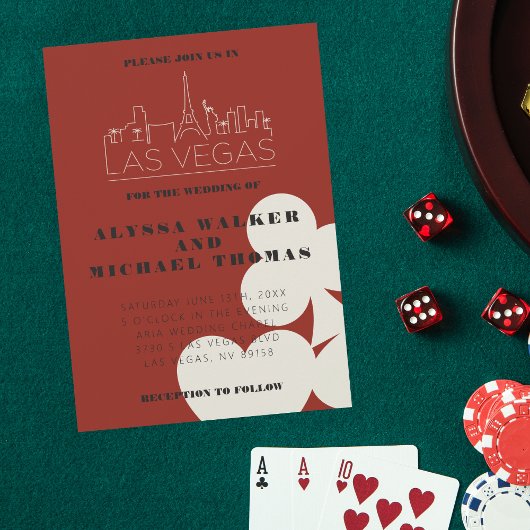 ラスベガスカジノスカイライン結婚式招待状 招待状
