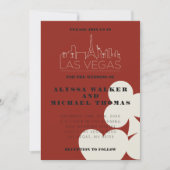 ラスベガスカジノスカイライン結婚式招待状 招待状 (正面)