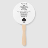 ラスベガスカジノスペードカード結婚式 プログラムファン ハンドファン (裏面)