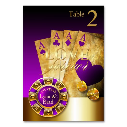 ラスベガスカジノテーブル頼カード(チップ内の名前) テーブルナンバー (裏面)