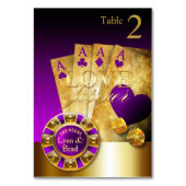 ラスベガスカジノテーブル頼カード(チップ内の名前) テーブルナンバー (正面)