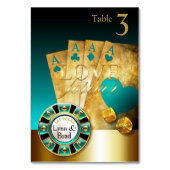 ラスベガスカジノテーブル頼カード（チップ内の名前） テーブルナンバー (裏面)