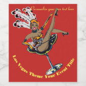 ラスベガスカジノテーマパーソナライズされたワインラベル ワインラベル (シングルラベル)