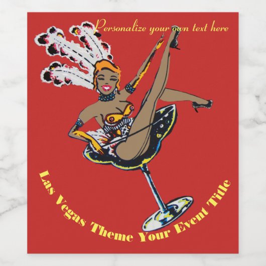 ラスベガスカジノテーマパーソナライズされたワインラベル ワインラベル (シングルラベル)