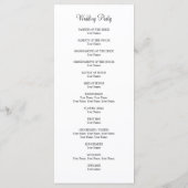 ラスベガスカジノテーマ結婚の式プログラム プログラム (裏面)