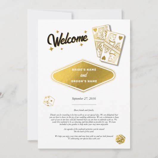 ラスベガスカジノデスティネーションウェディングの日程 (正面)