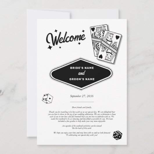 ラスベガスカジノデスティネーションウェディングの日程 (正面)