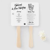 ラスベガスカジノデスティネーションウェディングブラック ハンドファン (正面&裏面)