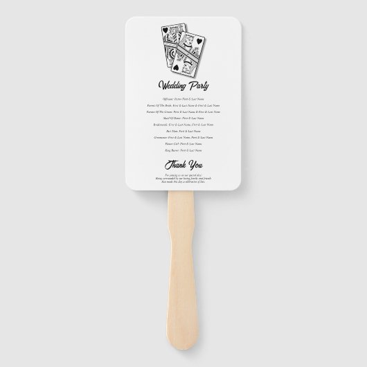 ラスベガスカジノデスティネーションウェディングブラック ハンドファン (裏面)