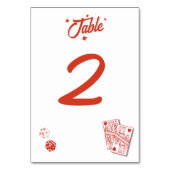 ラスベガスカジノデスティネーションウェディングレッドホワイト テーブルナンバー (裏面)