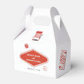 ラスベガスカジノデスティネーションウェディングレッドホワイト フェイバーボックス (正面サイド)