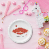 ラスベガスカジノデスティネーションウェディングレッドホワイト ペーパープレート (パーティー)