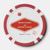 ラスベガスカジノデスティネーションウェディングレッドホワイト ポーカーチップ (裏面)