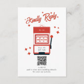 ラスベガスカジノデスティネーションウェディングレッド エンクロージャーカード (正面)