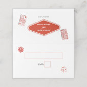 ラスベガスカジノデスティネーションウェディングレッド プレイスカード (外部開封)