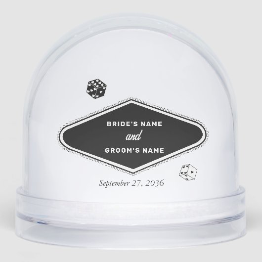 ラスベガスカジノデスティネーションウェディング白黒 (正面)