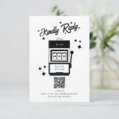 ラスベガスカジノデスティネーションウェディング白黒 エンクロージャーカード (スタンド正面)