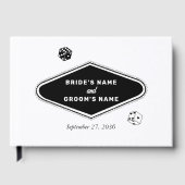 ラスベガスカジノデスティネーションウェディング白黒 ゲストブック (正面)