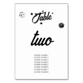 ラスベガスカジノデスティネーションウェディング白黒 テーブルナンバー (裏面)