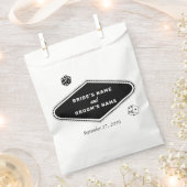 ラスベガスカジノデスティネーションウェディング白黒 フェイバーバッグ (クリップ留めされた状態)