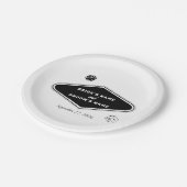 ラスベガスカジノデスティネーションウェディング白黒 ペーパープレート (アングル)