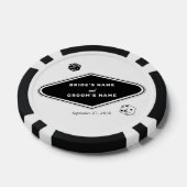ラスベガスカジノデスティネーションウェディング白黒 ポーカーチップ (シングル)