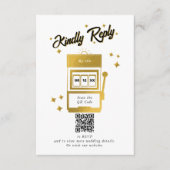 ラスベガスカジノデスティネーションウェディング金ゴールド エンクロージャーカード (正面)