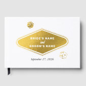 ラスベガスカジノデスティネーションウェディング金ゴールド ゲストブック (正面)