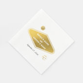 ラスベガスカジノデスティネーションウェディング金ゴールド スタンダードランチョンナプキン (角)