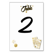 ラスベガスカジノデスティネーションウェディング金ゴールド テーブルナンバー (正面)