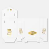 ラスベガスカジノデスティネーションウェディング金ゴールド フェイバーボックス (見開き)